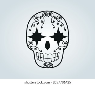 Abstract skull mask for halloween and horror time