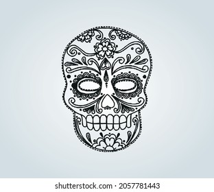 Abstract skull mask for halloween and horror time