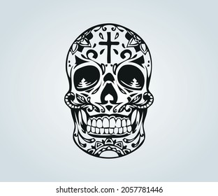Abstract skull mask for halloween and horror time