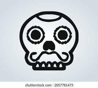 Abstract skull mask for halloween and horror time
