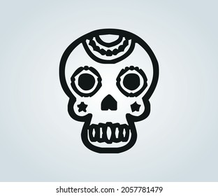Abstract skull mask for halloween and horror time