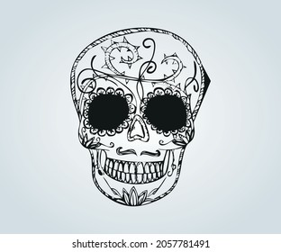 Abstract skull mask for halloween and horror time
