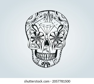 Abstract skull mask for halloween and horror time