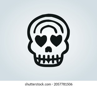 Abstract skull mask for halloween and horror time
