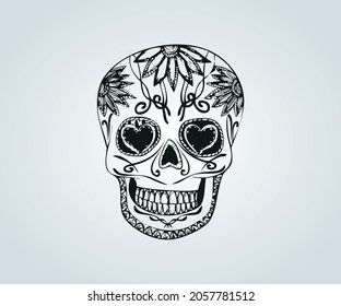 Abstract skull mask for halloween and horror time