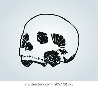 Abstract skull mask for halloween and horror time