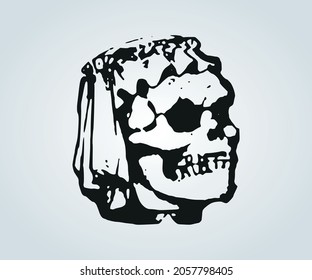 Abstract skull mask for halloween and horror time