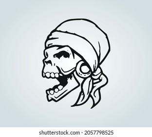 Abstract skull mask for halloween and horror time