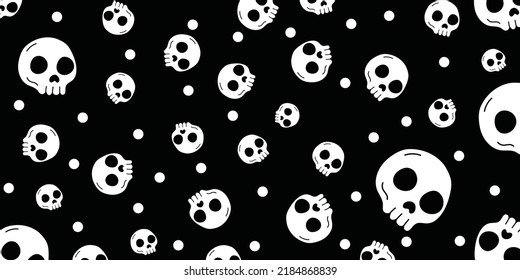 Abstract skull pattern background template design concept