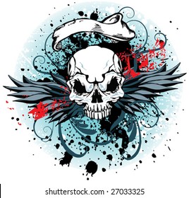 Abstract skull for T-shirt