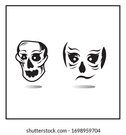 abstract skull vector design illustration