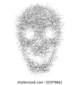 Abstract skull. Vector illustration.