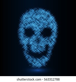 Abstract skull. Vector illustration.