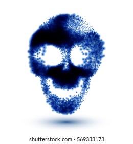Abstract skull. Vector illustration.