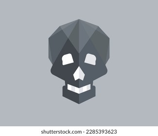 Abstract Skull Vector Minimal Illustration 