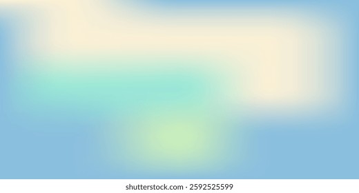 Abstract sky blue color gradient blurred modern art background simple waves