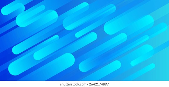 Abstract sky blue gradient background. Geometric diagonal rounded lines. Dynamic shapes composition.Design elements texture. Vector illustration eps10.