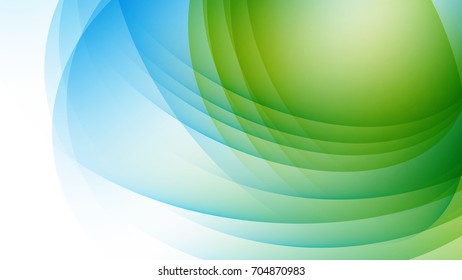 Abstract Sky Blue and Green gradient curve background