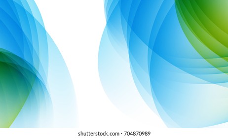 Abstract Sky Blue and Green gradient curve background