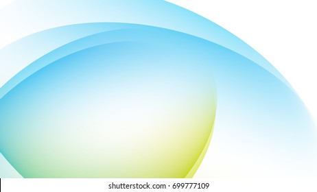Abstract Sky Blue and Light Green curve background