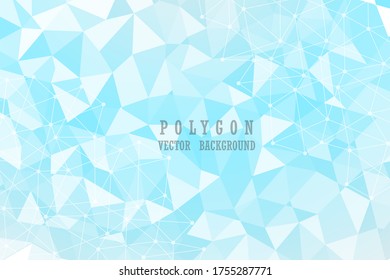 Abstrakter hellblauer Polygonhintergrund. Vektorgrafik.