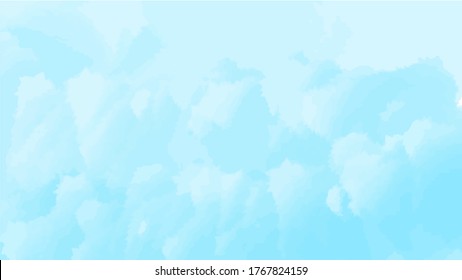 Abstract sky blue watercolor background design. Vector illustration for template, banner, wallpaper, flyer, poster, and more. Eps 10 illustration