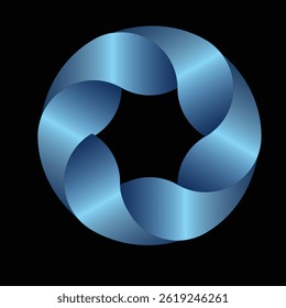 abstract sky blue with white background vector illustration circle logo design	