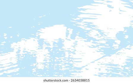 Fundo de textura azul e branco da pintura do céu abstrato, design sereno e minimalista com padrão angustiado, ilustração do vetor grunge para projetos criativos, fundo fresco