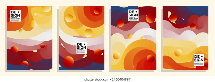 abstract sky clouds bubble worm illustrations cover design set, for cover, background, magazine, poster, catalog, flyer, etc.
a4 size cover design set.