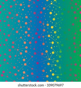 Abstract sky, constellations of stars. Simple geometrical ornament pattern. Vector illustration.