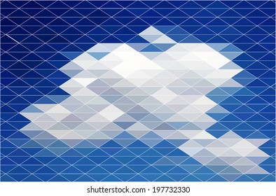 Abstract sky geometric background.