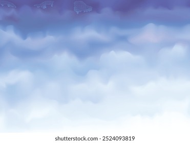 illustration de ciel abstrait avec des dégradés de bleu doux et des textures nuageuses. Idéal pour les arrière-plans, les présentations et les thèmes environnementaux. Image haute résolution pour divers objectifs de conception.