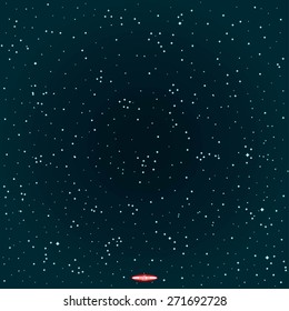 abstract sky map of hemisphere on dark background. vector illustration