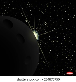 abstract sky map of hemisphere on black background. vector illustration
