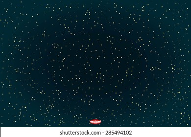 abstract sky map of hemisphere on dark background. vector illustration