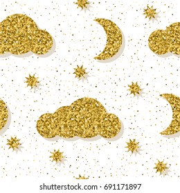 Abstract sky seamless pattern background for card, invitation, album, scrapbook, holiday wrapping paper, textile, bag print, wallpaper etc