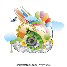 abstract sky vector background