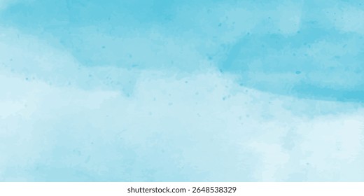 Abstract Sky-Inspired Watercolor Texture with Blended Soft Blues, Airy Whites, and Flowing Cloud Layers.  Pastel Sky Blue Watercolor Wash with Gentle Cloud Swirls and Translucent White Bleeds