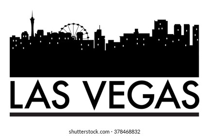 Abstract skyline Las Vegas, with various landmarks, vector illustration