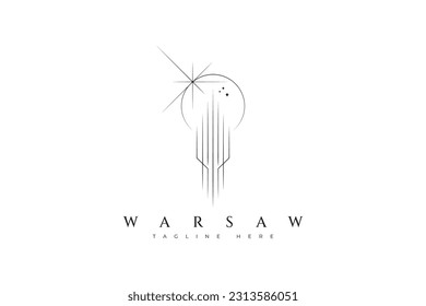 Abstract Skyline Tower City Futuristic Business Finance Logo Template
