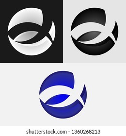 Abstract Slash Blue Gradient Logo