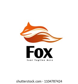 abstract sleep fox logo