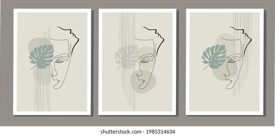 abstract slice poster in minimalist style