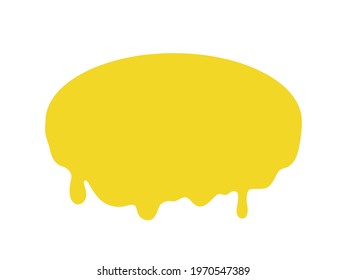 Abstract slime oval doodle. Geometric element on isolated white background. Slimed object