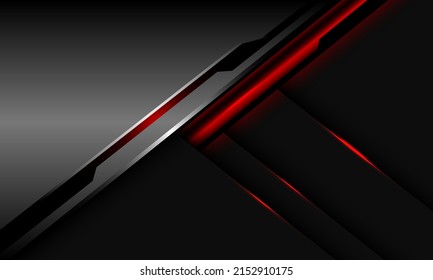 Resumen de diseño de tecnología geométrica de color gris rojo deslizante diseño moderno de fondo creativo futurista gráfico de fondo vectorial.
