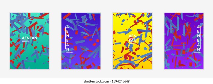 Abstract small bright particles moving on gradient. Dynamic modern design with glitch gradient lines. Futuristic design for extreme sports background. Inspired by deep underwater experience.
