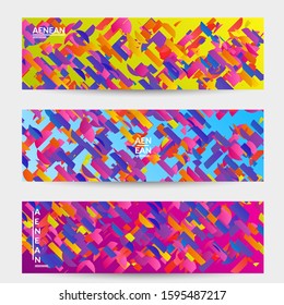 Abstract small bright particles moving on gradient. Dynamic modern design with glitch gradient lines. Futuristic design for extreme sports background. Inspired by deep underwater experience.