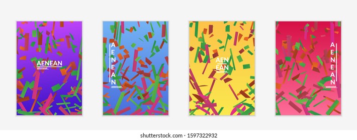Abstract small bright particles moving on gradient. Dynamic modern design with glitch gradient lines. Futuristic design for extreme sports background. Inspired by deep underwater experience.