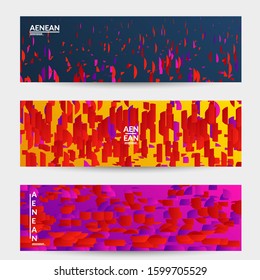 Abstract small bright particles moving on gradient. Dynamic modern design with glitch gradient lines. Futuristic design for extreme sports background. Inspired by deep underwater experience.