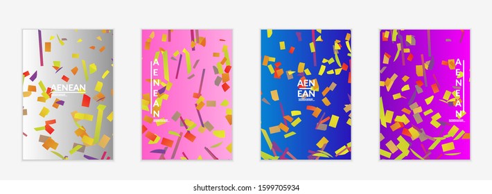 Abstract small bright particles moving on gradient. Dynamic modern design with glitch gradient lines. Futuristic design for extreme sports background. Inspired by deep underwater experience.